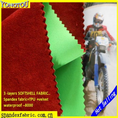 TPU Bonded Softshell Jacket Fabric 3 Layers Laminated Fabric Manufactory
